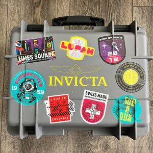 Invicta 8-Slot Dive Impact Watch Case, Gray With Decals, Invicta watch NO.15942